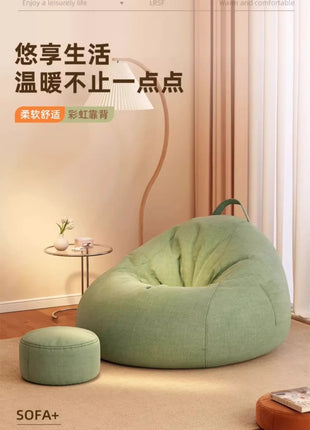 Lazy Sofa Bean Bag Living Room Tatami Lounge Chair Modern Simple Cotton Linen Sofa Bedroom Chair Giant Bean Bag