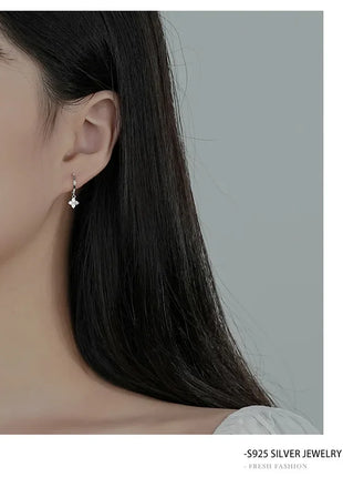 925 Sterling Silver leaf  Earrings For Women Trendy Earring Jewelry Prevent Allergy Party Accessories Gift