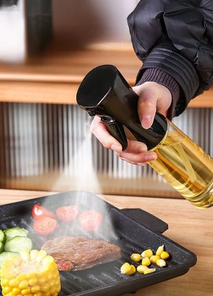 Household Use Oil Bottle Kitchen Home Outdoor Portable Spice Shaker Foggy Air Fryer Oil Kettle Things Spray Tools Gadgets Dining