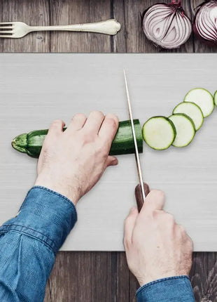 Titanium Cutting Boards for Kitchen Stainless Board 304 Steel Thickened Double Sided Food Grade Portable Fruit Meat Chopping