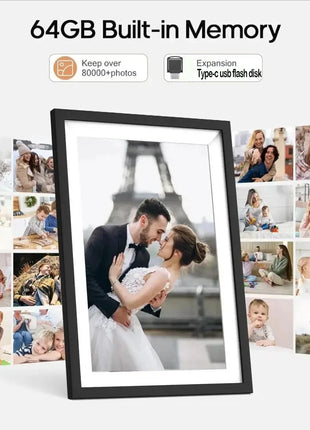 Frameo Digital Picture Frame 10.1 Inch 32GB/64GB Smart WiFi digital photo frame with 1280x800 IPS HD Touch Screen Wall Mountable
