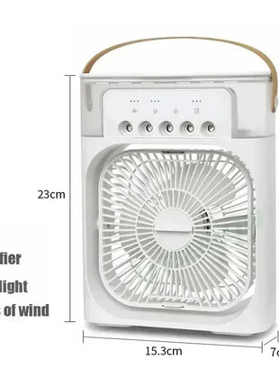 New 3 In 1 Fan AIr Conditioner Household Mini Air Cooler LED Night Light Portable Humidifier Air Adjustment Fan Office Home Fan