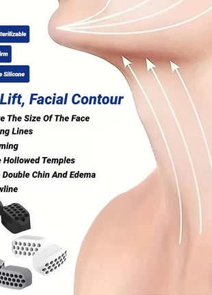 1/2Pcs Large Jaw Exerciser Fitness Jawline Muscle Training Double Chin Reducer Neck Face Slimming Mouth Jawliner Silicone Chew