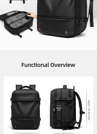 Travel casual Backpack 16 inch vacuum compression Laptop Backpack USB charging school Backpack Extended Hiking Business backpack
