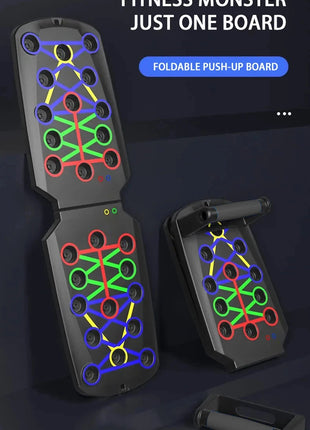 Portable Multifunctional Push-up Board Set With Handles Foldable Fitness Equipment For Chest Abdomen Arms And Back Training