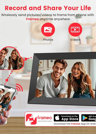 Frameo Digital Picture Frame 10.1 Inch 32GB/64GB Smart WiFi digital photo frame with 1280x800 IPS HD Touch Screen Wall Mountable