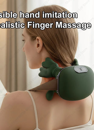 Bionic Neck Shoulder Massager Heated Back Massagers Electric Kneading Muscles Massage Pillow Neck Waist Leg Body ﻿3-Level Modes