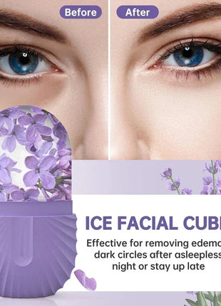 Ice Face Roller Ice Cube Beauty Massage Silicone Ice Mold For Eye Puffiness Ice Facial Roller Shrink Pores