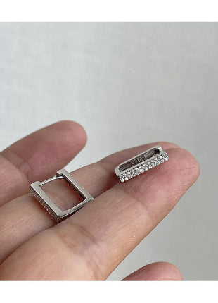 925 Sterling Silver Earrings Geometric zircon Earrings For Women Gift Earings Fashion Jewelry Gift