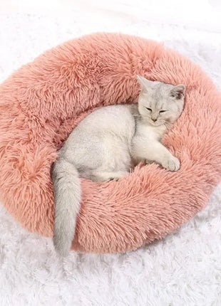Super Soft Pet Cat Bed Plush Full Size Washable Calm Bed Donut Bed Comfortable Sleeping Artifact Suitable For All Kinds Of Cats