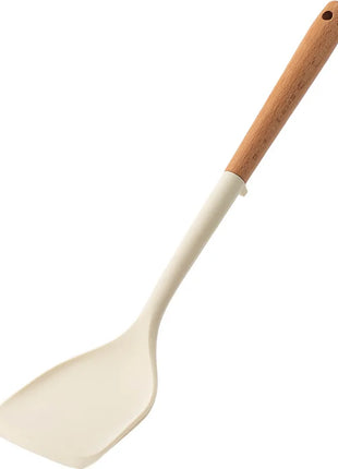 NEW Silicone Spatula Non Stick Pan Wooden Handle Silicone Vegetable Heat-resistant Silicone Cooking Spatula Spoon Kitchen tool