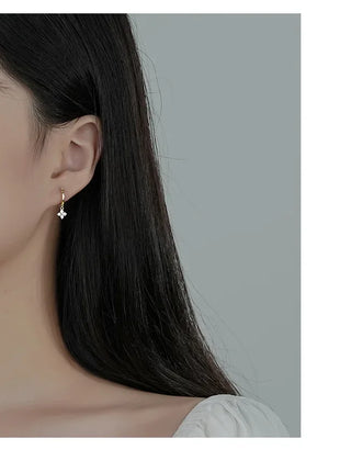 925 Sterling Silver leaf  Earrings For Women Trendy Earring Jewelry Prevent Allergy Party Accessories Gift