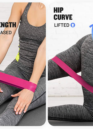 Different Resistance Bands Yoga Band Fitness Exercise Training Hip Tension Band Leg Squat Dance Elastic Loop Stretch Band