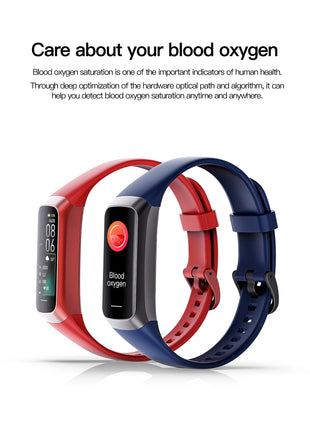 Men Women Pedometer Sport Fitness Tracker Amoled Smart Band Pro Heart Rate Blood Watch IP67 Waterproof Smart Bracelet