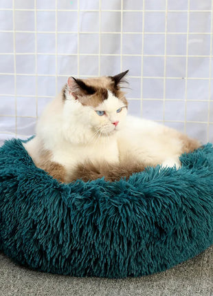 Super Soft Pet Cat Bed Plush Full Size Washable Calm Bed Donut Bed Comfortable Sleeping Artifact Suitable For All Kinds Of Cats