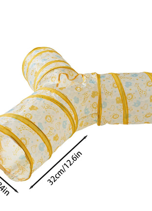 Cat Tunnel Pet Tube Collapsible Play Toy Indoor Outdoor Kitty Puppy Toys for Puzzle Exercising Hiding Training