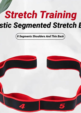 8 Section Style Dance Yoga Stretching Belt Pilates Fitness Tension Digital Elasticity Latin Elastic Stretch Resistance Band