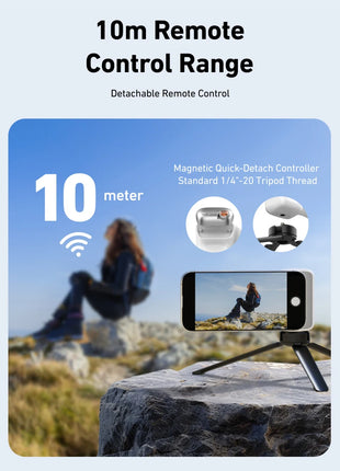 TELESIN Phone Camera Shoot Hand Grip Magnetic Smart Phone Holder Shooting Aid Remote Control Handle For Iphone Android Phone