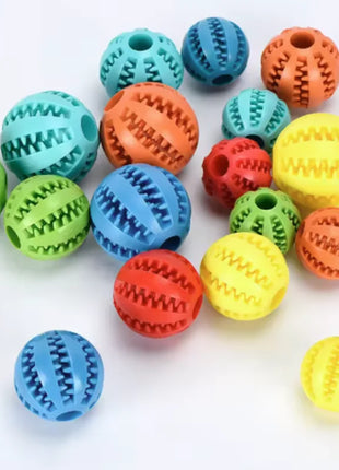Dog Toy Ball Interactive Rubber Balls Puppy Chewing Toys Pet Tooth Cleaning Ball Cats Pets Food Treat Feeder Silicone Balls Toy