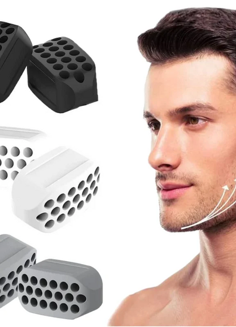 1/2Pcs Large Jaw Exerciser Fitness Jawline Muscle Training Double Chin Reducer Neck Face Slimming Mouth Jawliner Silicone Chew