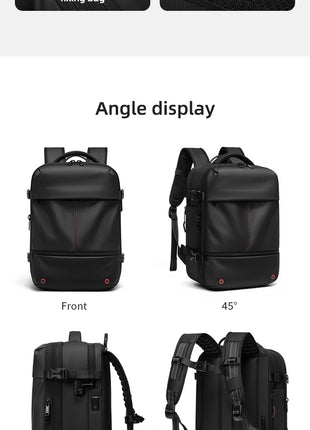 Travel casual Backpack 16 inch vacuum compression Laptop Backpack USB charging school Backpack Extended Hiking Business backpack