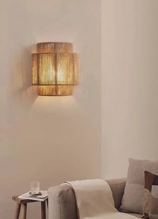 Popular Modern Wall Lamps Hemp Rope Wall Light or Bedroom Bedside Lights for Living Room Aisle Decoration Wall Lamp Handcraft