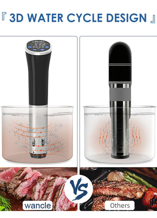 Wancle 1100W Sous Vide Cooker LCD Touch Immersion Circulator Accurate Cooking IPX7 Waterproof Vacuum Cooker with Digital Display