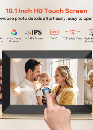 Frameo Digital Picture Frame 10.1 Inch 32GB/64GB Smart WiFi digital photo frame with 1280x800 IPS HD Touch Screen Wall Mountable