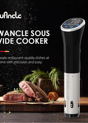 Wancle 1100W Sous Vide Cooker LCD Touch Immersion Circulator Accurate Cooking IPX7 Waterproof Vacuum Cooker with Digital Display