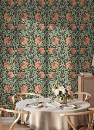 Eco Friendly Floral Wallpaper Removable Self Adhesive Minimalistic Wallpaper Peel & Stick For Bedroom Living Room Decor PVC FREE