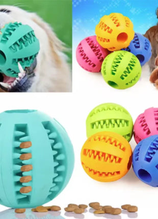 Dog Toy Ball Interactive Rubber Balls Puppy Chewing Toys Pet Tooth Cleaning Ball Cats Pets Food Treat Feeder Silicone Balls Toy