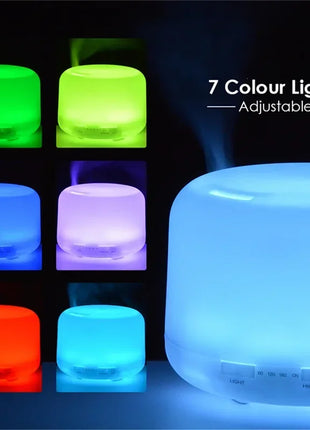 500ML Air Humidifier Essential Oil Diffuser Aroma Diffuser With Colorful Night Lights USB Humidifier Mini-Size Humidifier