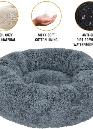 Super Soft Pet Cat Bed Plush Full Size Washable Calm Bed Donut Bed Comfortable Sleeping Artifact Suitable For All Kinds Of Cats