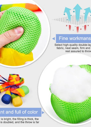 Children's Parent-child Interaction Hand Throwing Ribbon Rainbow Ball Outdoor Toys Sports Meteor Planet Sandbag Sensory Training