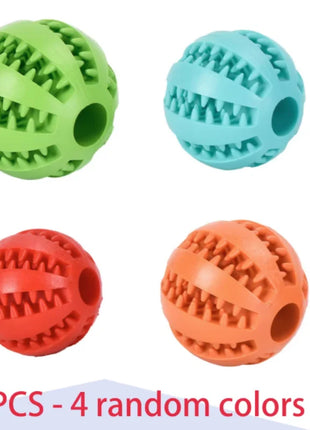 Dog Toy Ball Interactive Rubber Balls Puppy Chewing Toys Pet Tooth Cleaning Ball Cats Pets Food Treat Feeder Silicone Balls Toy