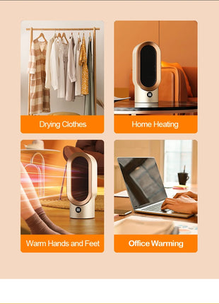 Portable Heater Electric Fan Heater Mini Radiator Desktop Warmer Machine For Winter PTC Ceramic Heating For Home Bedroom Office