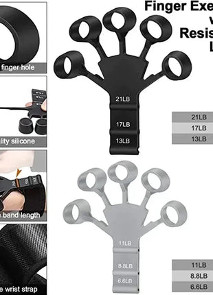 Hand Grip Strengthener Physical Tools Guitar Finger Trainer Training and Exercise Gym 6th Level Resistance Gripster Expander