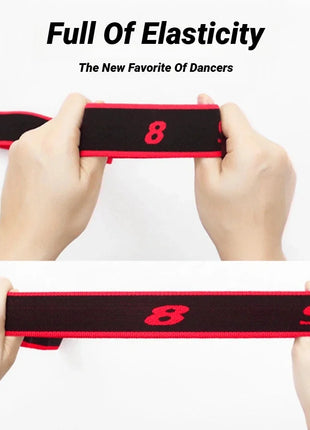 8 Section Style Dance Yoga Stretching Belt Pilates Fitness Tension Digital Elasticity Latin Elastic Stretch Resistance Band
