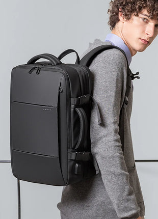 BANGE Travel Backpack Men Business Backpack School Expandable USB Bag Large Capacity 17.3 Laptop Waterproof Fashion Backpack