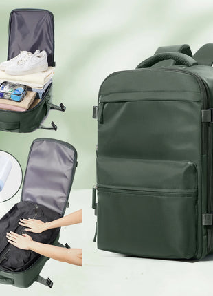 Vacuum Backpack Travel Bag for Men Large Capacity Backpack Business Laptop Backpack Women Men Expandable Backpack School Bag