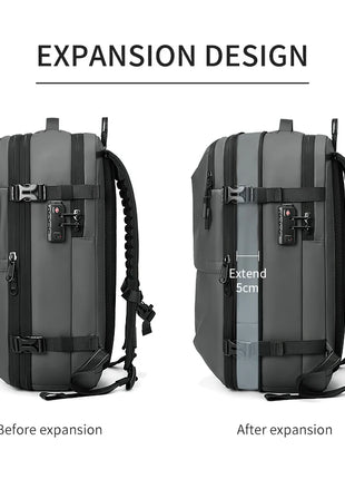 Men Travel Backpack vacuum compression 17 inch Laptop Backpack Business Large Capacity school Backpack Expanded Hiking backpack