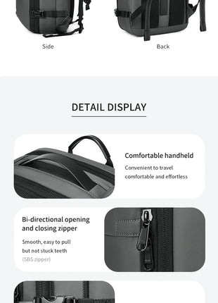 Men Travel Backpack vacuum compression 17 inch Laptop Backpack Business Large Capacity school Backpack Expanded Hiking backpack
