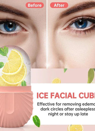 Ice Face Roller Ice Cube Beauty Massage Silicone Ice Mold For Eye Puffiness Ice Facial Roller Shrink Pores