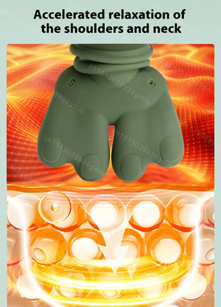 Bionic Neck Shoulder Massager Heated Back Massagers Electric Kneading Muscles Massage Pillow Neck Waist Leg Body ﻿3-Level Modes