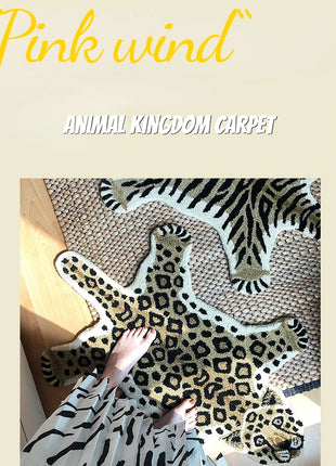 ECO Friendly Material Art Animal Carpet Luxury Living Room Decorative Carpets Comfortable Soft Bedroom Rug Balcony Rugs Tapis IG