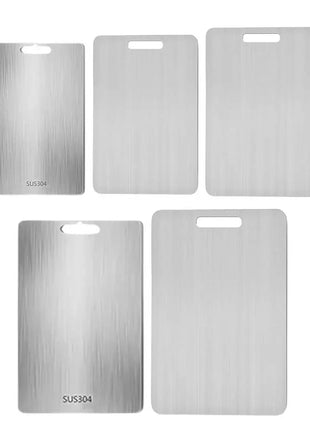 Titanium Cutting Boards for Kitchen Stainless Board 304 Steel Thickened Double Sided Food Grade Portable Fruit Meat Chopping