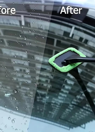 Car Window Cleaner Brush Kit Windshield Cleaning Wash Tool Inside Interior Auto Glass Wiper with Long Handle Car Accessories