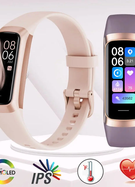 Men Women Pedometer Sport Fitness Tracker Amoled Smart Band Pro Heart Rate Blood Watch IP67 Waterproof Smart Bracelet