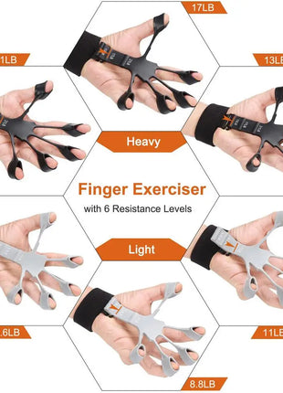 Hand Grip Strengthener Physical Tools Guitar Finger Trainer Training and Exercise Gym 6th Level Resistance Gripster Expander
