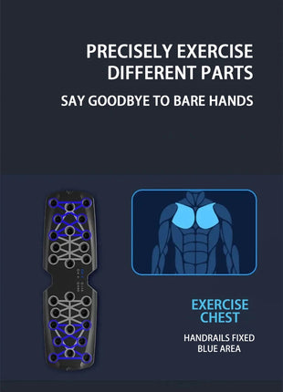 Portable Multifunctional Push-up Board Set With Handles Foldable Fitness Equipment For Chest Abdomen Arms And Back Training